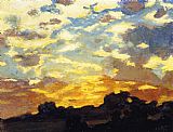 Edward Henry Potthast Famous Paintings - Golden Sunset